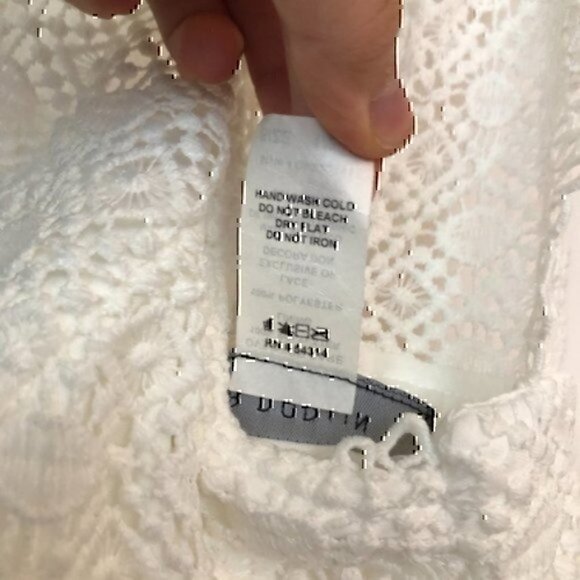 NEW NWT B DARLIN High Neck Lace Fit Flare Dress White Sleeveless Mini Party 1 2 - Picture 6 of 8